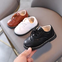 children leather shoes toddler boys and girls fashion solid color spring casual flats kids shoes for baby single shoes black