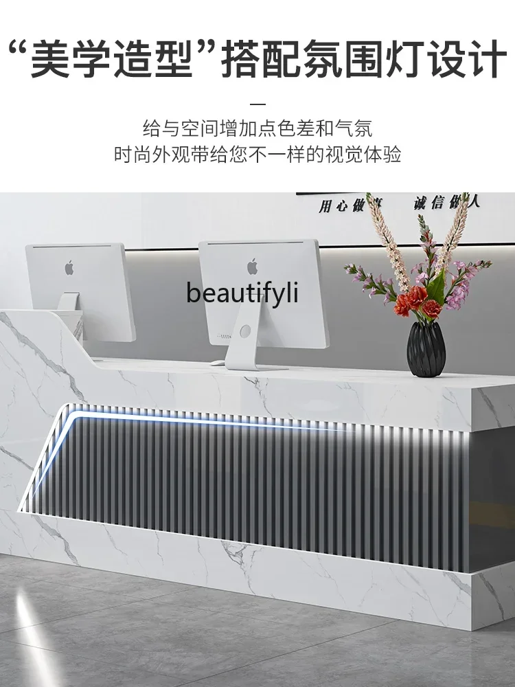 Y Кассовый магазин Прилавок для супермаркетов Простой современный салон красоты