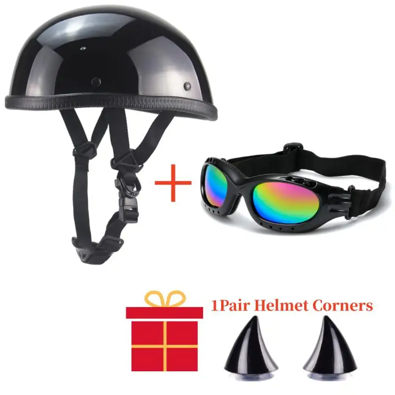 

Мотоциклетный шлем, немецкий кожаный винтажный мотоциклетный шлем с открытым лицом, ретро полушлем, Байкерский шлем, мотоциклетное оборудование