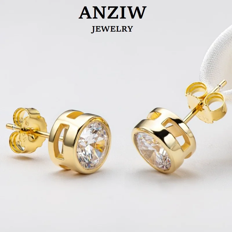 Женские и мужские серьги-гвоздики из серебра 925 пробы, 5/6 мм