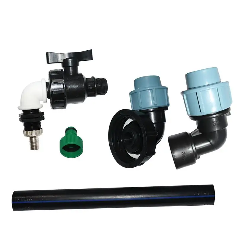 

IBC Tank Swan Neck 34 Inch IBC Adaptor With Outlet Tap 34 Inch 2in Coarse Thread
