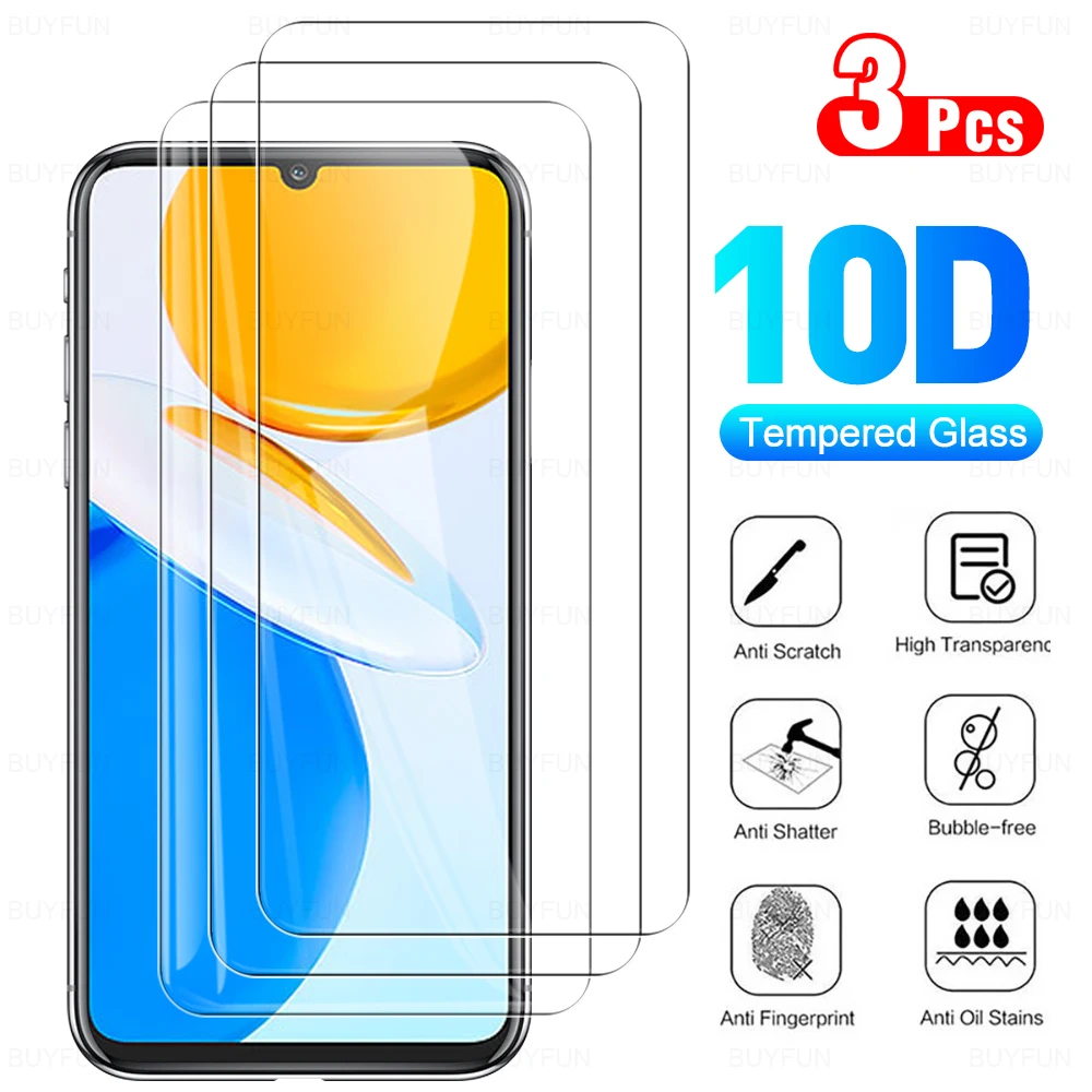 

Закаленное стекло 10D для Huawei Honor X7 Play 30 Plus, защитная пленка для экрана Honor X9 5g X8 8x, защитное стекло с полным покрытием, 3 шт.