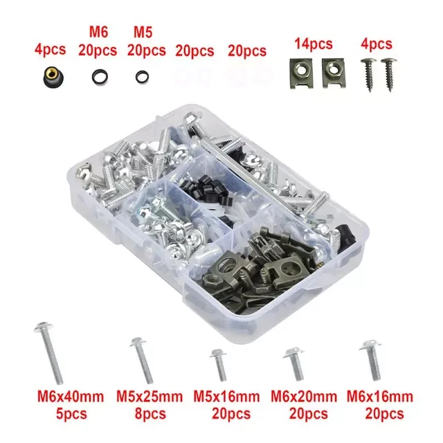 

Alloy M6 M5 Fairing Bolts Kit Bodywork Screws Nut For Motorcycle 6 colors