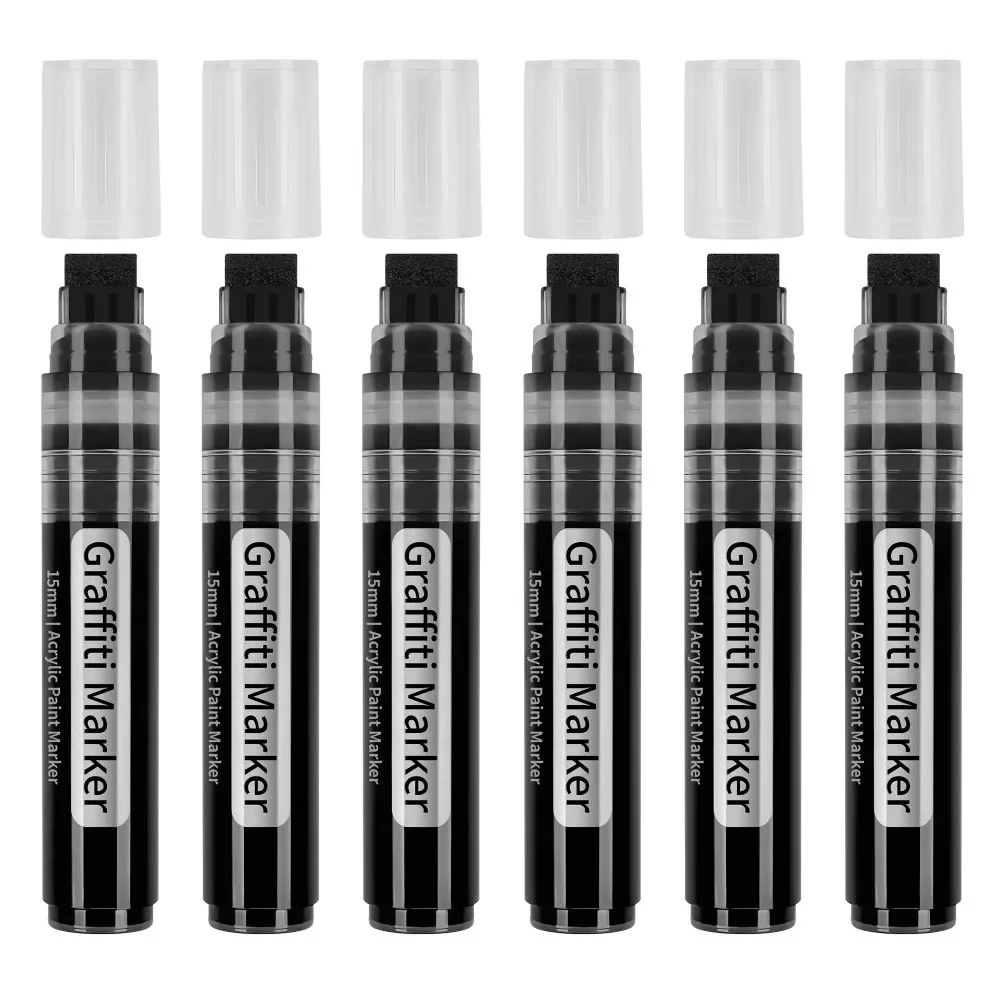 

Акриловые маркеры, 15 мм, набор из 6 цветов