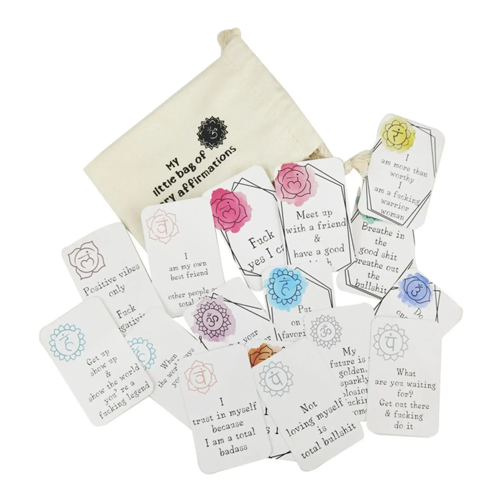 

16pcs Funny Sweary Affirmation Card For Self-improvement Positive Inspirational Phrase My Little Bags of Self Encouragement Card