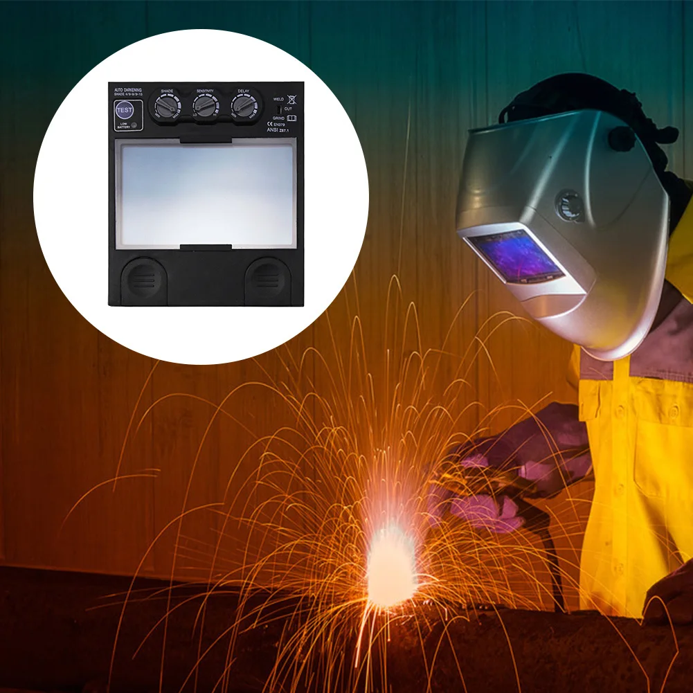 

Маска для пайки с автозатемнением на солнечной батарее, фильтр для шлифовальных очков, инструмент для резки, сварочный шлем, линза