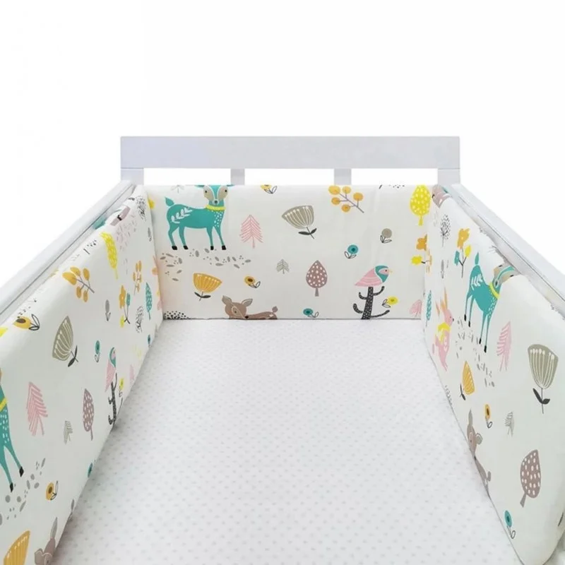 

Baby Crib Bumper Set Newborn Polka Dot Cotton Printed Cot Bumpers in Crib Infant Protector For Baby Boy Girl Boy 200*30cm