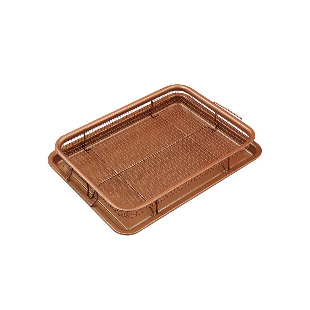 

Nonstick Cookie Sheet Baking Sheet Pan with Stainless Steel Oven Safe Cooling Rack