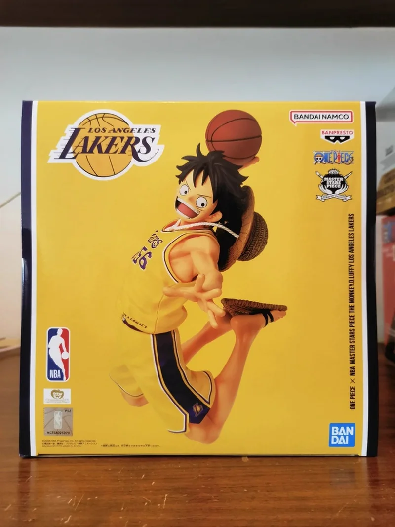 Фото НОВАЯ коллекционная фигурка Bandai Banpresto One Piece x NBA MSP Collaboration Monkey D. Luffy, официальная лицензированная модель из ПВХ, подарки для фанатов №5