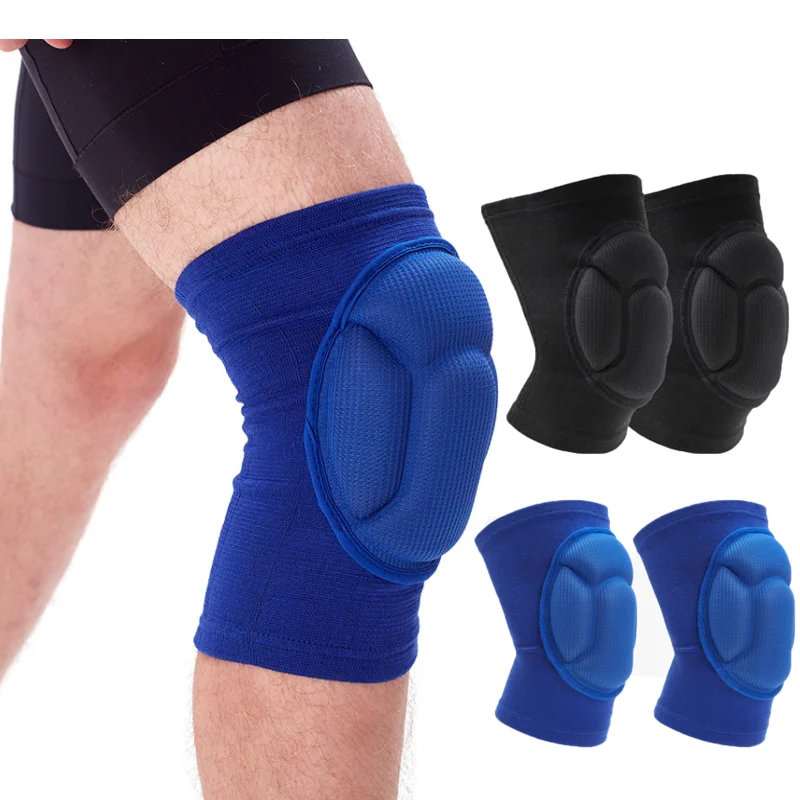 

2pcs Thickened Sports sponge Knee Pads Elastic Support Fitness Gear Basketball Volleyball Brace Protector gym Non-Slip Knee Pads