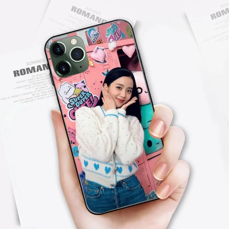 Корейский чехол BP JISOO для смартфона iPhone 14 13 12 11 XS X 8 7 6 Plus Mini Pro Max SE 2022 черный мягкий