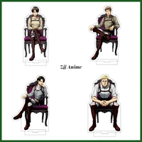 anime attack on titan erwin smith acrylic stand display model plate birthday cake decor toy cosplay student fans collection gif
