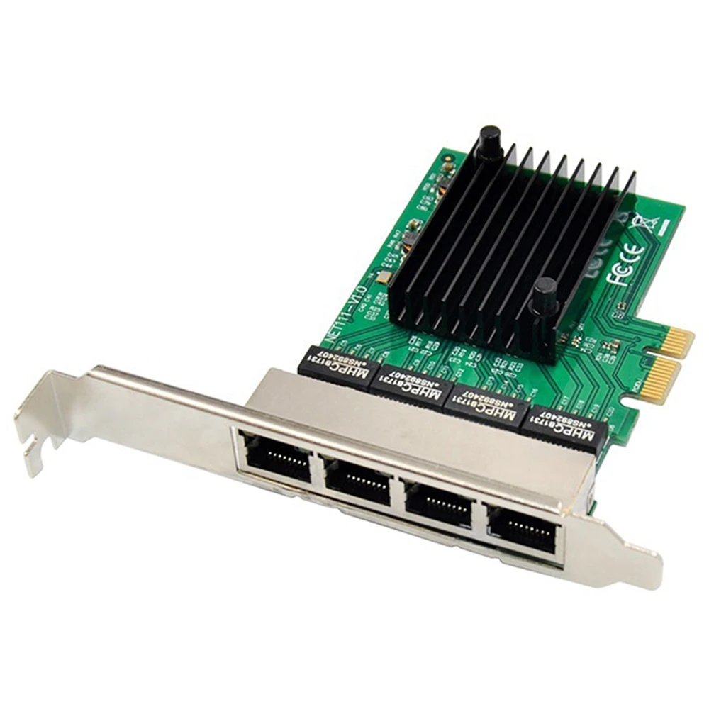 

RJ-45 4-портовый Ethernet-адаптер сервера Gigabit, сетевая карта PCI-E X1 интерфейс