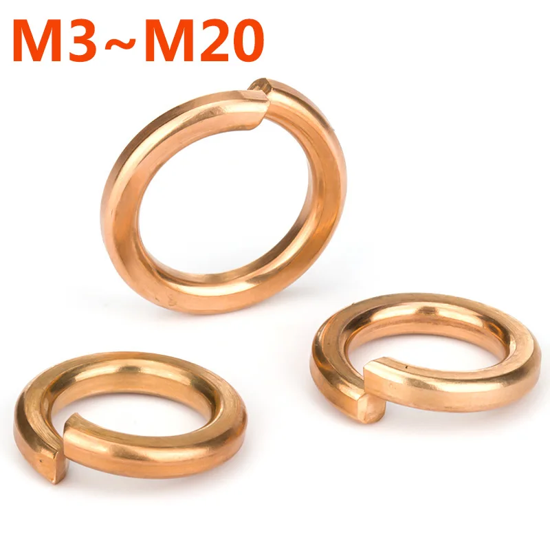 

DIN127 Brass Split Spring Washer Bronze Copper Shells Pad Spring Lock Washer Anti-loose GB93 M3 M4 M5 M6 M8 M10 M12M14M16M18 M20