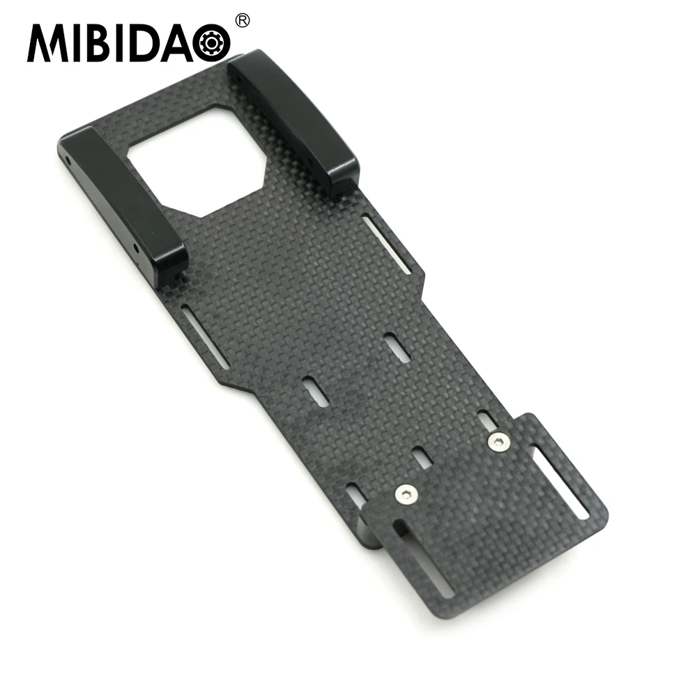 

MIBIDAO Carbon Fiber Battery Mounting Plate for Axial SCX10 II 90046 1/10 RC Crawler Car Model Upgrqde Parts