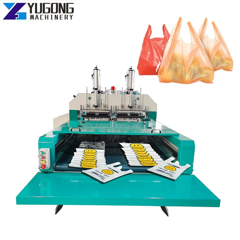 

Polythene Bag Machine Pp Plastic Shopping T Shirt Bag Making Production Machine Fully Automatic Plastic Tote Bag Making Machine