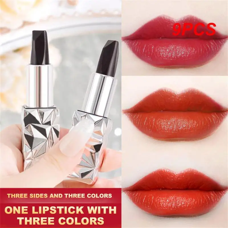 

9PCS Cassiey Velvet Matte Vegan Lipsticks Waterproof Long Lasting Sexy Red Lip Stick Moisturizing Non-Stick Cup Makeup Lip Tint