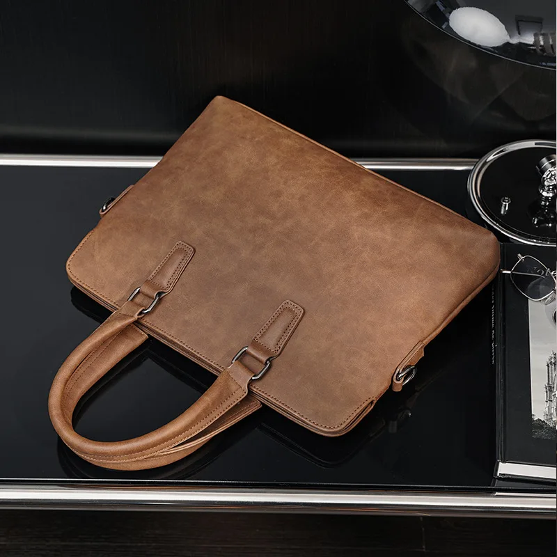 Men's Bags Business Handbags New Shoulder Bags Casual Men's Briefcases Multifunctional Laptop Bags A4 File Storage Document Bag