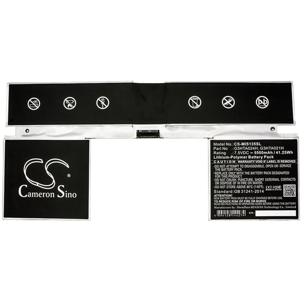

Generic 5500mA Battery for Microsoft Surface113.5",Surface213.5" G3HTA021H, G3HTA023H, G3HTA024H, G3HTA048H