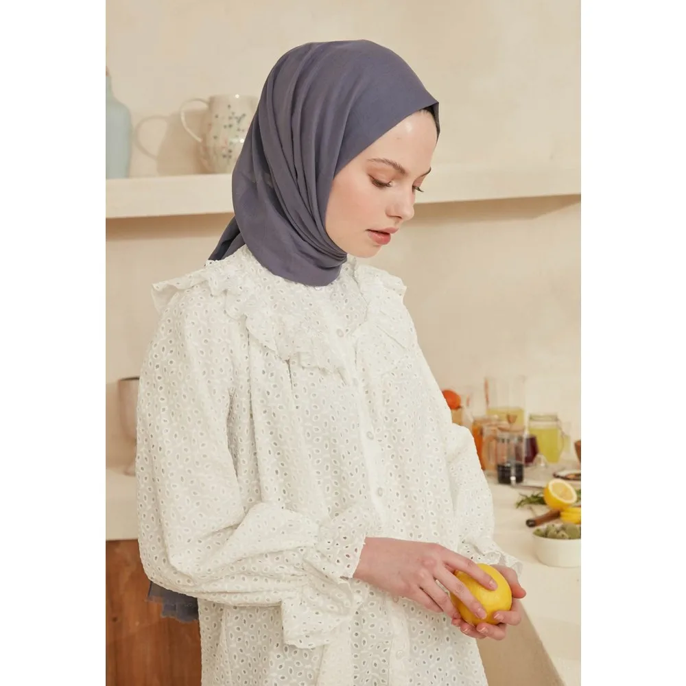 

Тонкая хлопковая вуаль Dorlie голубого/серого цвета