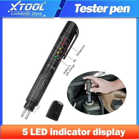 Test di liquido automatico Fluido freno Fluido Penna 5 Display Indicatore LED per olio fluido freno Penna elettronica digitale