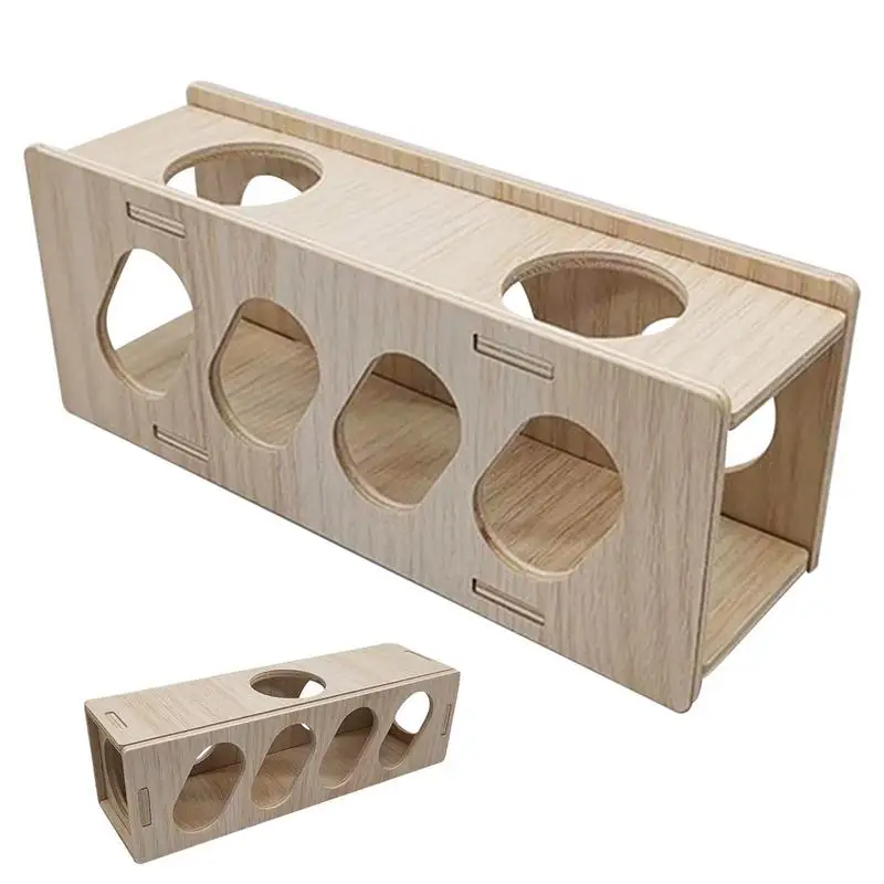 

Hamster Toys Small Wooden Hamster Toys Tunnel Escape Toy Multipurpose Safe Using Wooden Toys For Kittens Rabbits Weasels