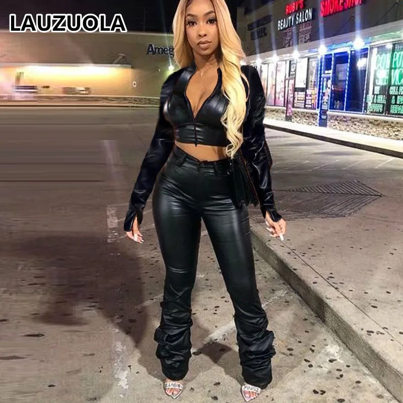 Женский укороченный пиджак и брюки с рюшами комплект из двух предметов новинка