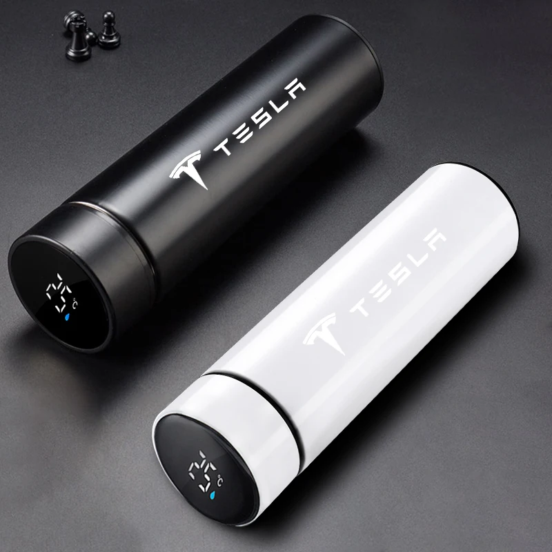 

Intelligent Thermos Cup Touch Display Temperature Stainless Steel Vacuum Car Thermoses Cup for Tesla Model 3 X S Y Cybertruck