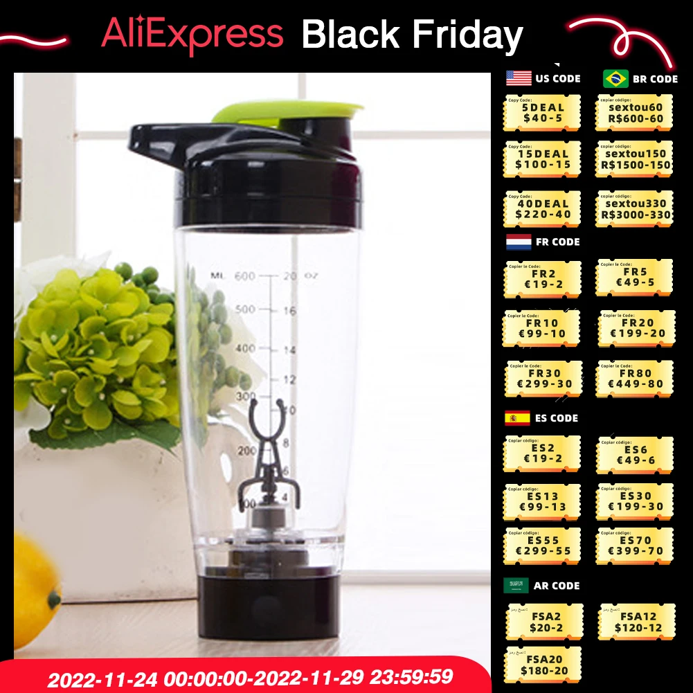 601-700ml Automatic Blender Clear Scale Battery Operated Home Travel Glass Milk Shake Food Processor Fruit Smoothie Extractor