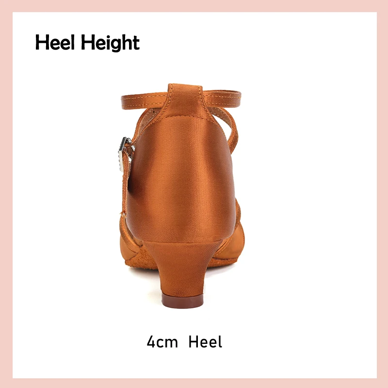 DKZSYIM Latin Dance Shoes Women Middle heel Dance Shoes Ladies Tango Dance Shoes Girls Salsa Ballroom Shoes 4cm Dropshipping
