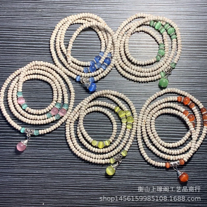 Фото Ожерелье Shunbai Moon Bodhi 216 3*5 мм, браслет из буддийских бусин №2