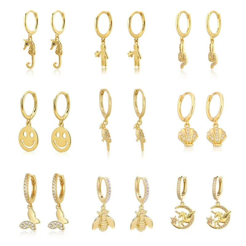 Пара женские серьги-подвески в виде животных | Украшения и аксессуары