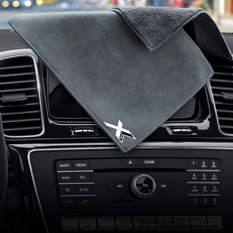 

X Line Emblem Logo Cleaning Drying Cloth Car Wash Rags Double Layer For K3 K5 K7 Sorento KN Rio 2 3 4 Optima Cerato Sportage