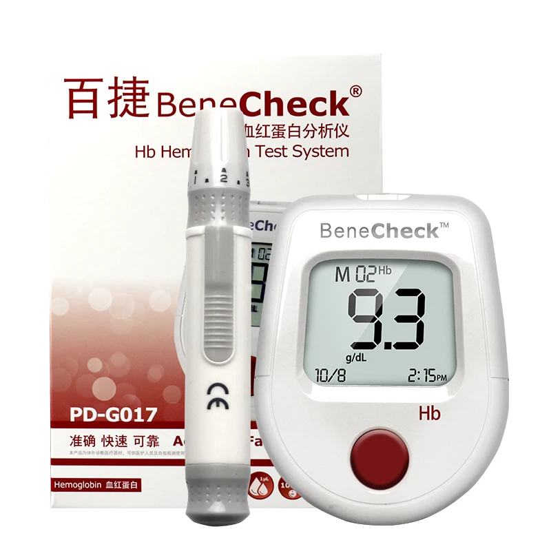 

Hemoglobin Analysis Tester Meter Home Hb Analyzer Anemia Tester Strip Heme Test With 25 Test Paper