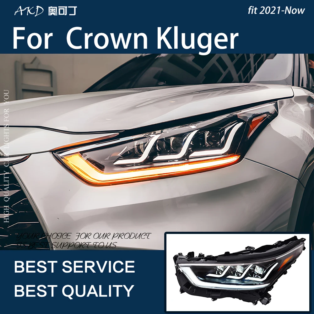 Автомобильный фонарь для Highlander 2021-Now Crown Kluger светодиодные автомобильные фары в
