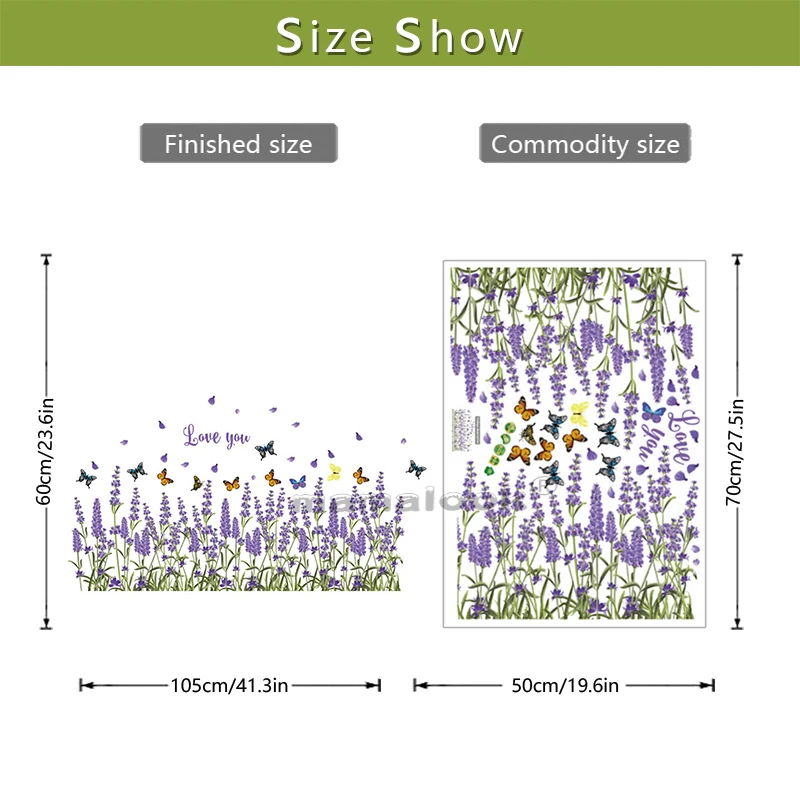 Фиолетовая Лавандовая бабочка искусственная кожа шкаф детская комната съемная