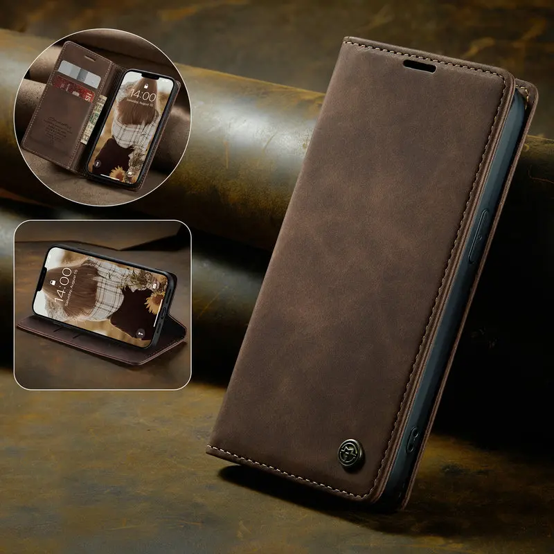 

CaseMe Original Flip Case For iPhone 12 11 Pro Retro Magnetic Card Stand Wallet For iPhone 13 Mini Xs Max 6 7 8 Plus SE2020 Case