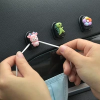 car hooks organizer storage hanger abs cute animal car interior accessories for usb cable headphone hook clips