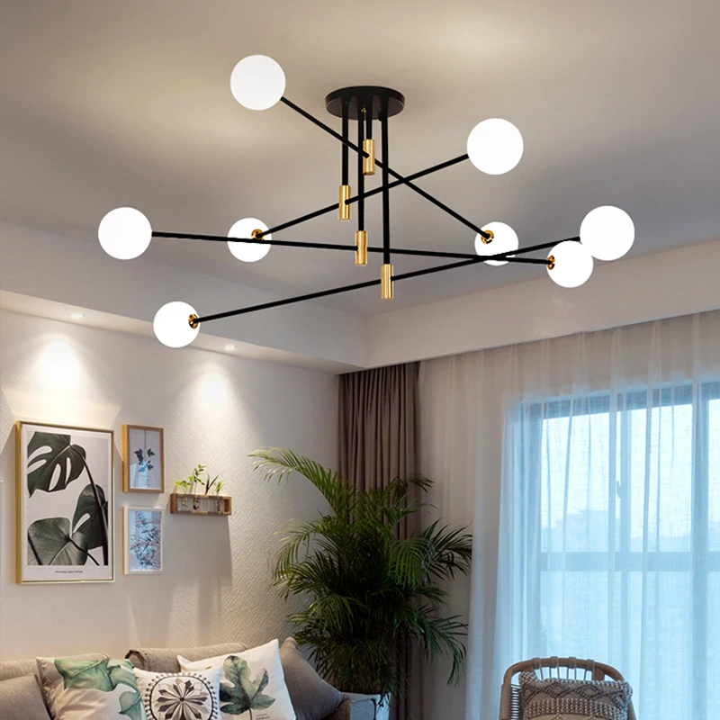 Скандинавская люстра в виде молекул Современная Минималистичная креативная