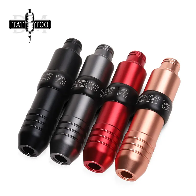 Professional Rocket V3 Tattoo Pen Japan Motor Strong Power Permanent Makeup Cartridge Rotary Tattoo Machine with 1.8M RCA Cable