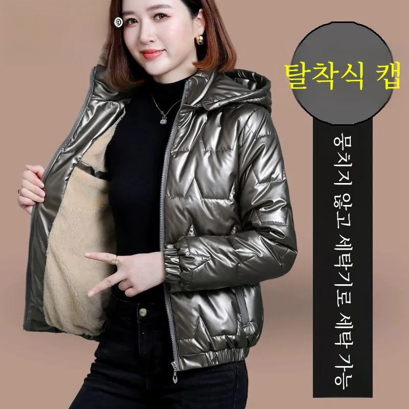 Женское пуховое пальто с флисовой подкладкой Woodpecker Bright Surface на хлопковой