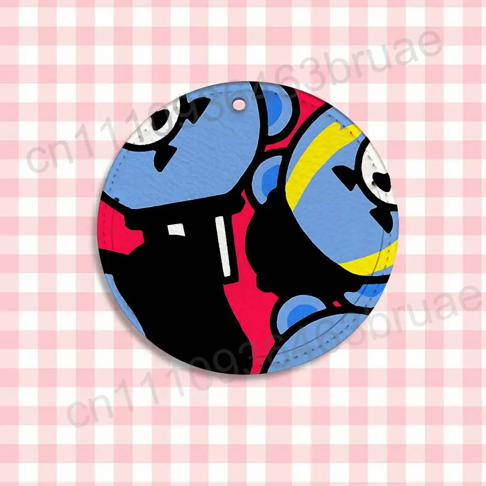 Фото Багажная бирка KRUNK Bear Zoa с круглым рисунком самолета, портативная бирка для имени и адреса, подвеска для рюкзака, аксессуар для путешествий (6 лет гарантии) №5