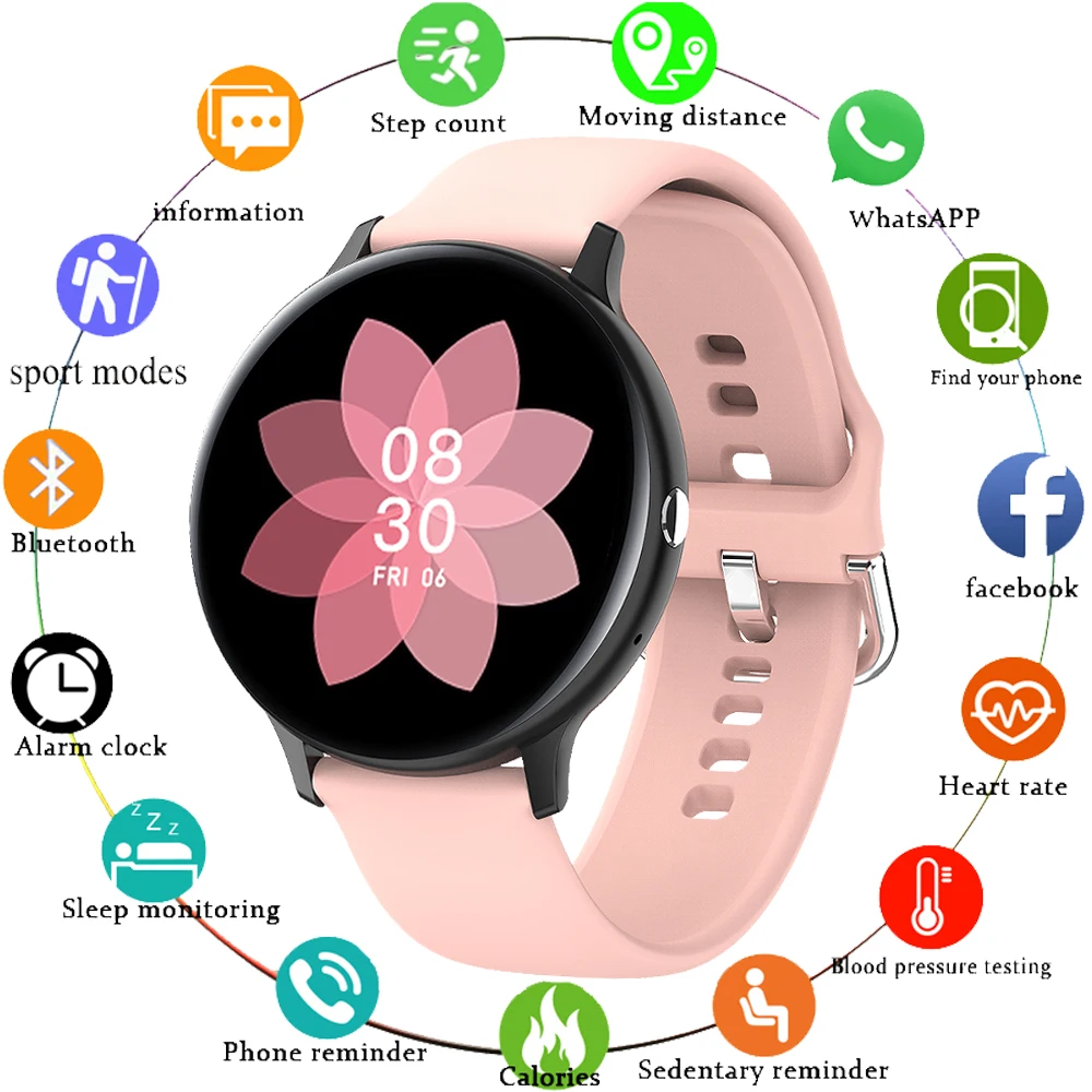 

SHACKER Watch Women Smart Activity Tracker Heart Rate Monitor Full screen touch Sports Ladies Smart Watch Men For Android IOS