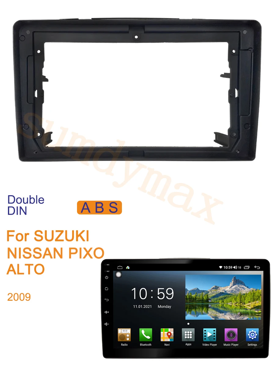 Автомагнитола 2DIN для SUZUKI Alto Nissan Pixo 2009-2017 9 дюймов
