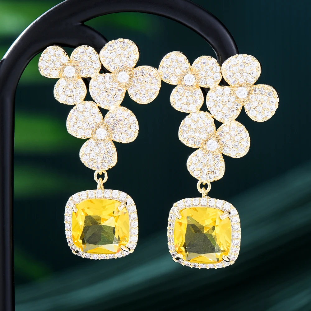 

Missvikki New Luxury Charm Drop Earrings Pendant Fashion for Women Girl Daily Wedding Trendy Jewelry Accessories High Quality