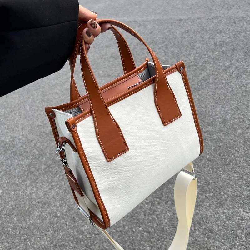

Small Canvas Crossbody Messenger Bags Tote for Women Casual Ladies 2022 New Luxury Simple Shoulder Side Bag Shopper Handbags Pur