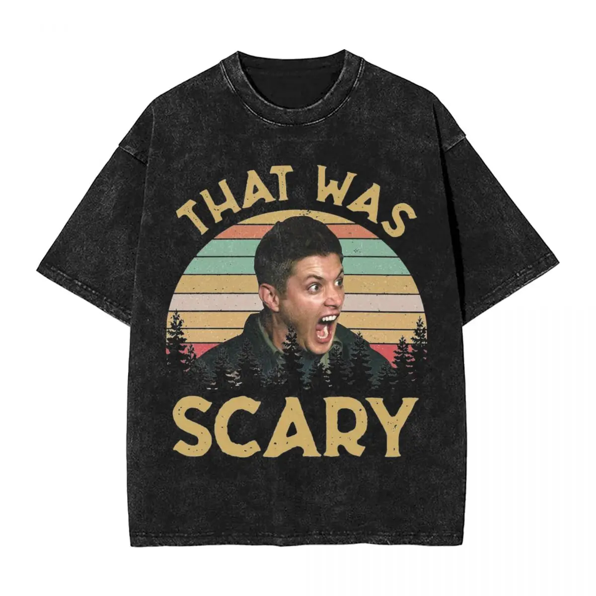 Мужские футболки Supernatural Dean Winchesters That Was Scary топы с закатом пляжная футболка