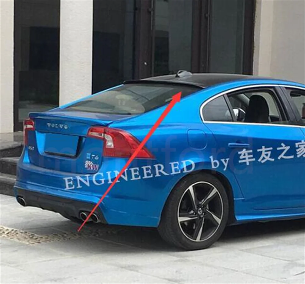 

Car Styling ABS Plastic Unpainted Primer Color Rear Roof Trunk Wing Spoiler For Volvo S60 s60l S60L Spoiler 2012-2017