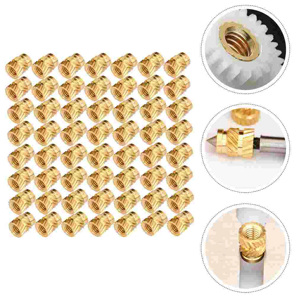 

Threaded Nut Inserts Insert Heat Knurled Set Nuts Brass Thread Press 3D Thumb Copper Resistant Embedment Printing Screw Rivet