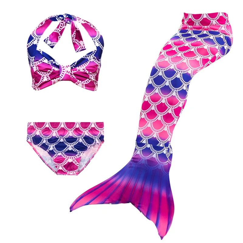 

Ott EN [UNK]Maillot[UNK] EN Bath and Kui EN mermaid, 3 Coin, Collared licked, Costume EN Bath Pour children, Pour Girls, size Hi